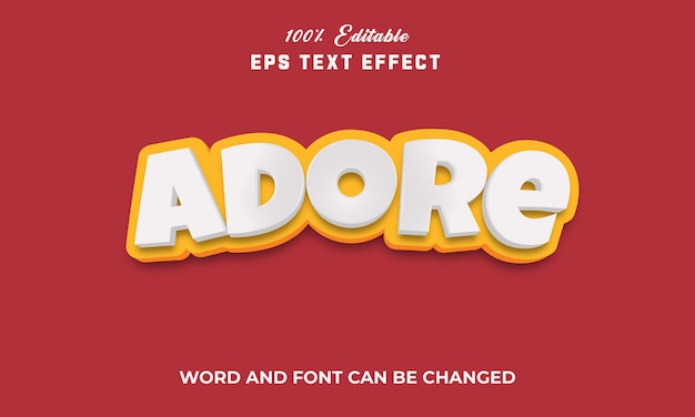 Adore Editable 3d text Effect Style