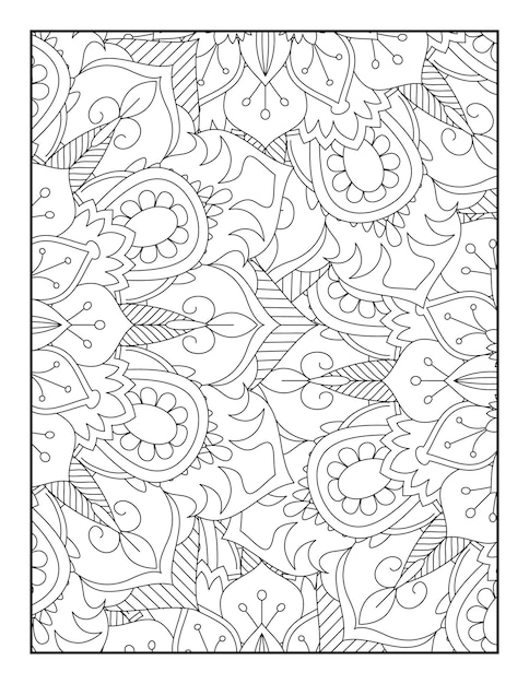 adult coloring page, Floral mandala coloring page