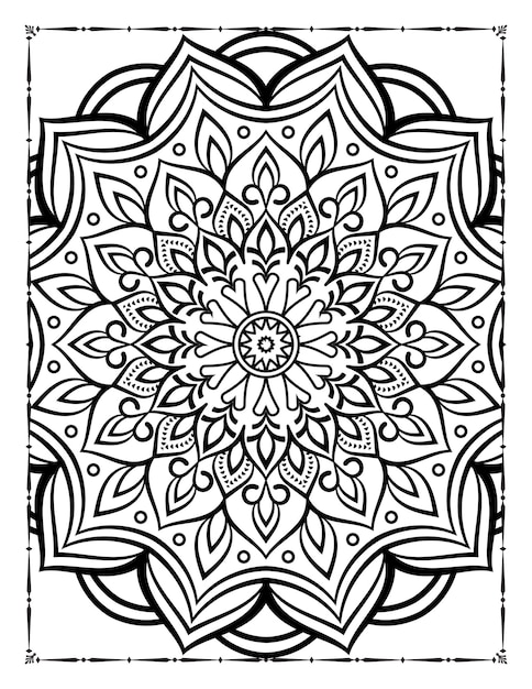 Adult Mandala Coloring Page KDP Interior.
Mandala Coloring Page. Adult Coloring page.