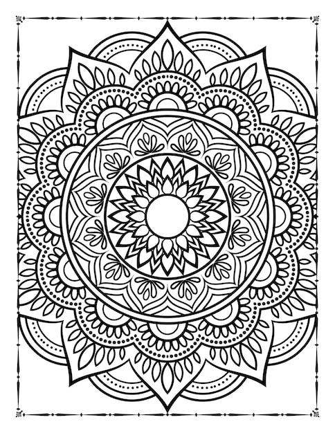 Adult Mandala Coloring Page KDP Interior.
Mandala Coloring Page. Adult Coloring page.