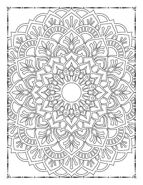 Adult Mandala Coloring Page KDP Interior.
Mandala Coloring Page. Adult Coloring page.