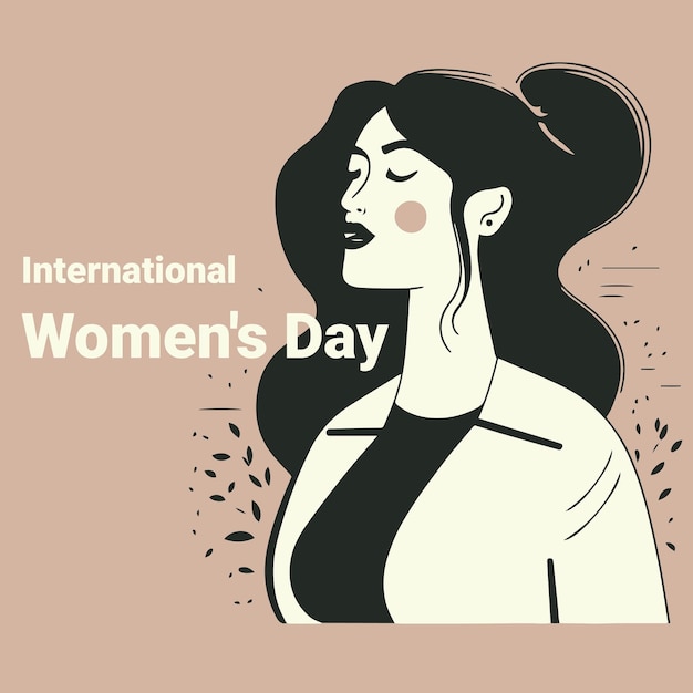 Adult woman illustrating international women's day with fictional character