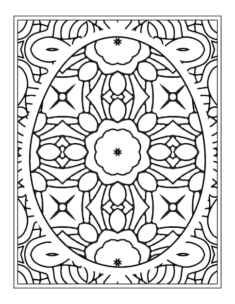 Adults Easter Egg with Flower Pattern coloring page for adults