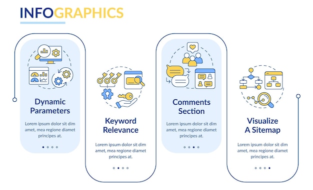 Advanced search engine optimization rectangle infographic template