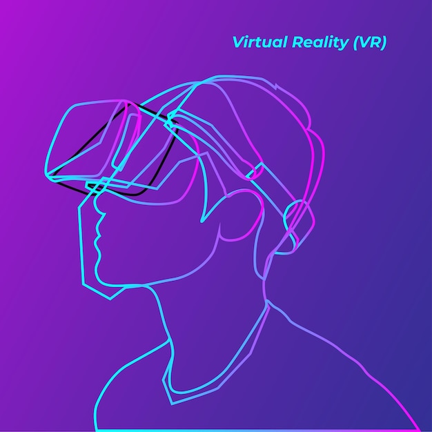 Vector advanced virtual reality headset technology experience