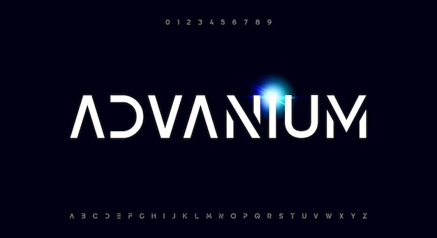 advanium a modern and clean typeface with futuristic scifi theme