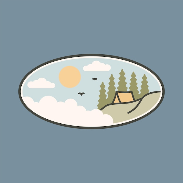 Adventure and camping graphic illustration vector art tshirt design