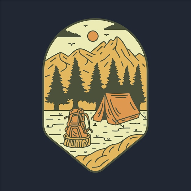 Adventure and camping outdoor graphic illustration vector art tshirt design