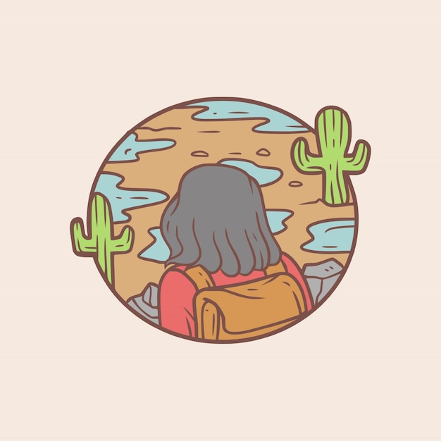 Adventure in the desert illustration