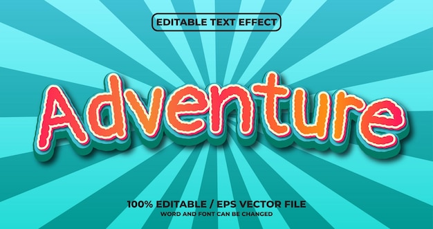 Adventure editable text effect