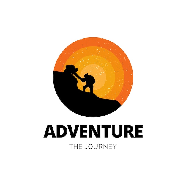 Adventure hiking logo vector design