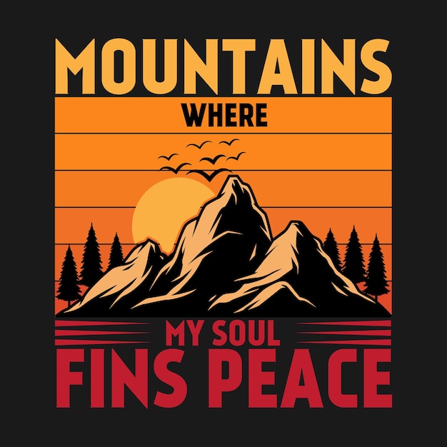 Adventure is calling explore the mountains tshirt wild typographymountain vector