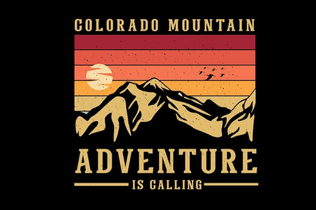 Adventure is calling silhouette design retro style