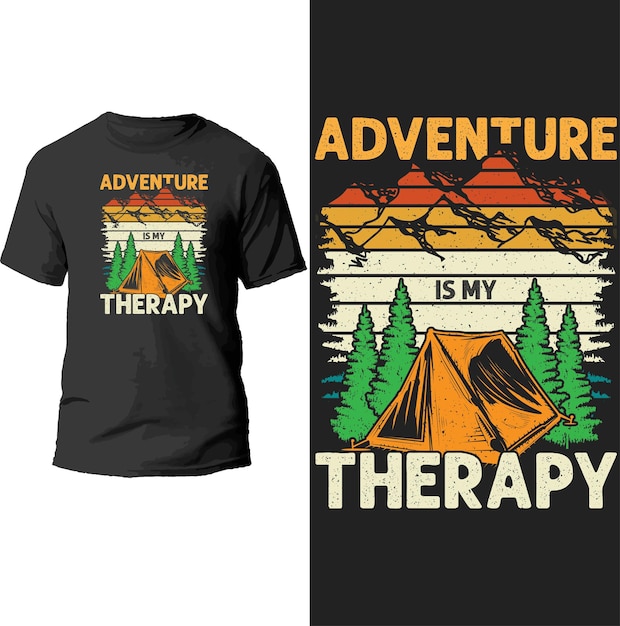 Adventure is my therapy t shirt design.