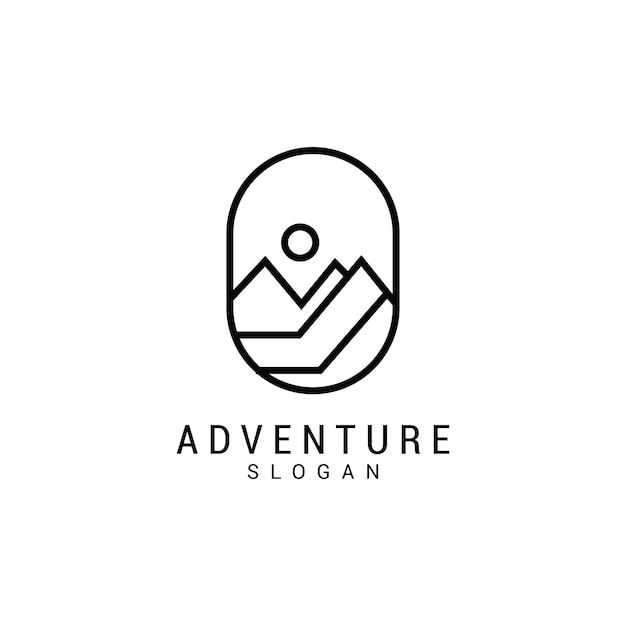 Adventure logo icon design template Premium Vector