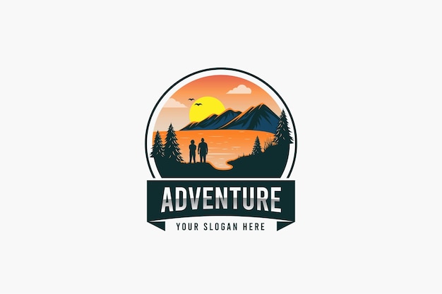 Adventure logo Travel Logo Travel agency logo tour logo camping logo lake logo mountain logo