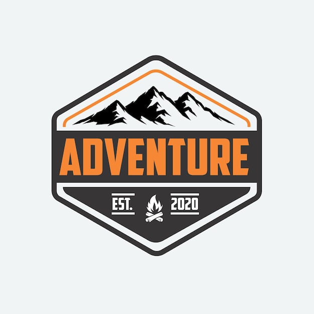 Adventure mountain outdoor emblem logo Best for outdoor sport camping and mountain related industry