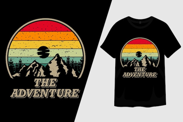 The Adventure Mountain T Shirt Design