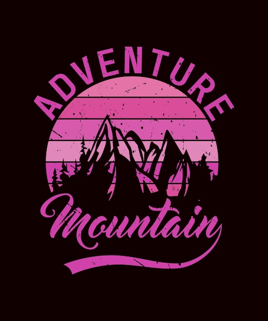 adventure mountain t-shirt design