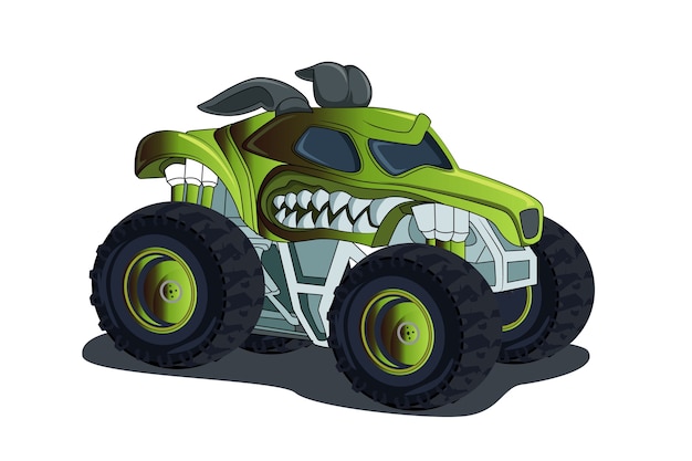 Adventure off road big monster truck 4x4 illustration