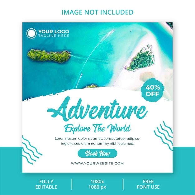 Adventure social media post template