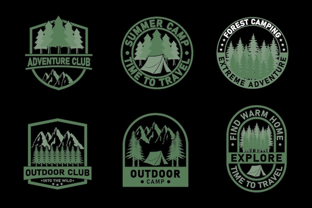 adventure summer forest outdoor camp design or art for logo t shirt design