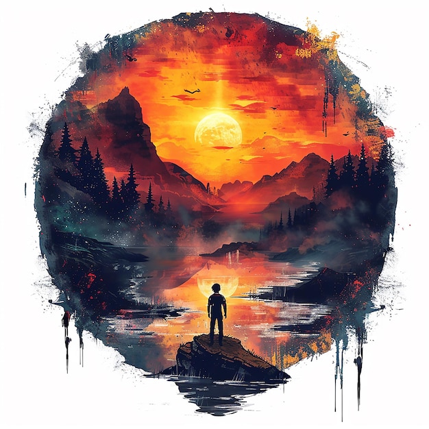 Adventure t shirt design concept art