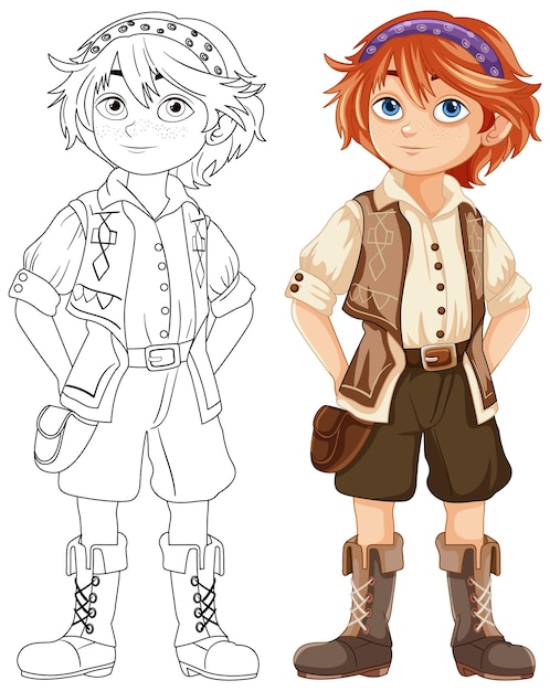 Adventurous Boy Character Design