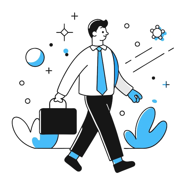 advertise business illustration of a man