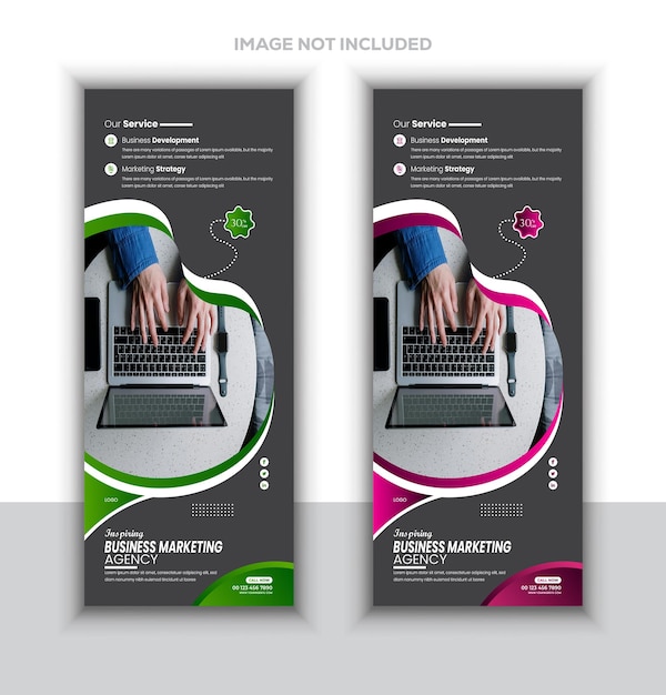 Vector advertisement background vector illustration and business agency roll up banner design template