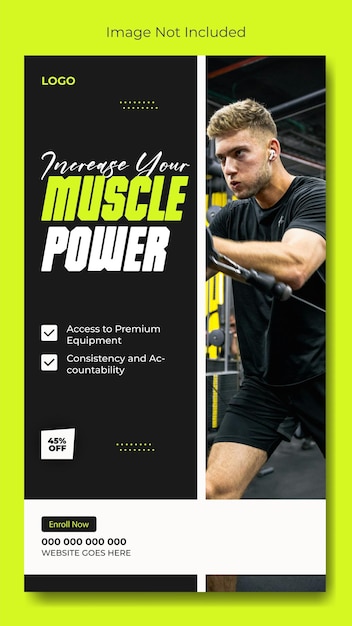 an advertisement for a muscular athlete with a green background