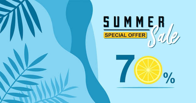 an advertisement for a summer sale with a picture of a tropical drink