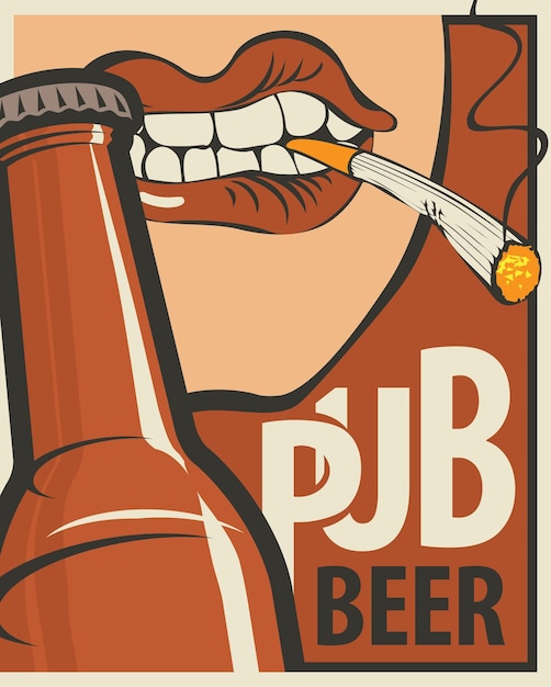 advertising banner for beer pub