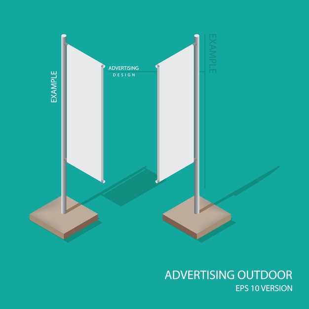 Advertising display on color background