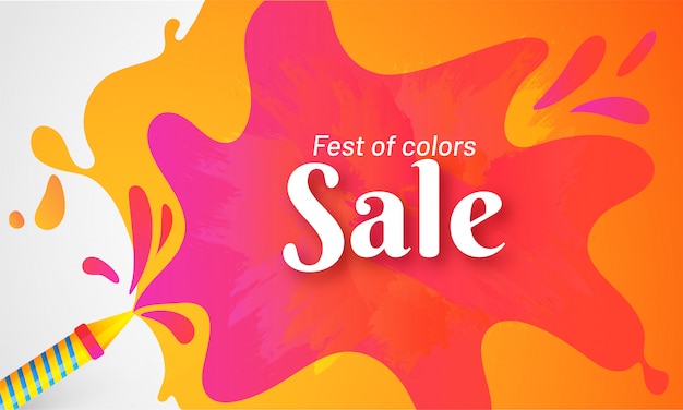 Advertising poster or banner design for Holi festival celebratio