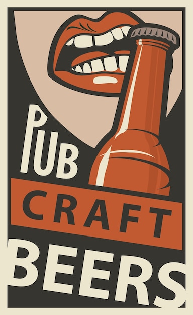 advertising poster for beer pub