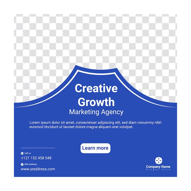 Advertising social media poster design template