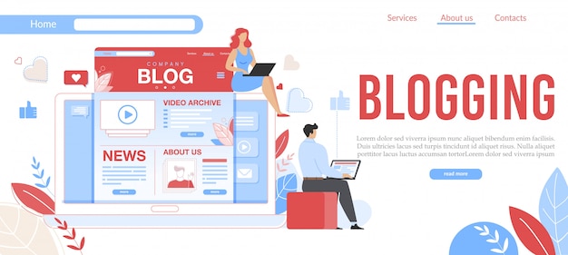 Advertising Successful Business Blogging web template