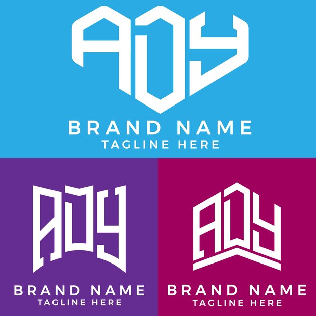 Vector ady letter logo. ady best vector image. ady monogram logo design for entrepreneur and business.