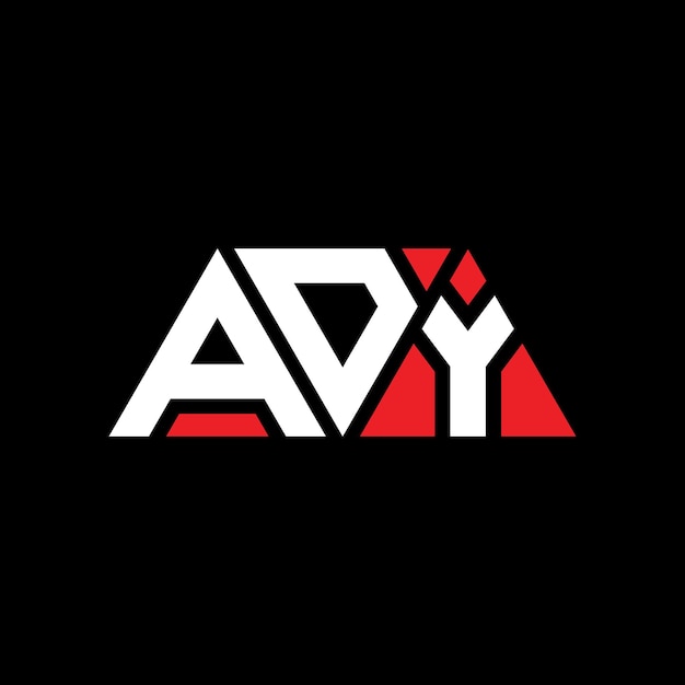 Vector ady triangle letter logo design with triangle shape ady triangle logo design monogram ady triangle vector logo template with red color ady triangular logo simple elegant and luxurious logo ady