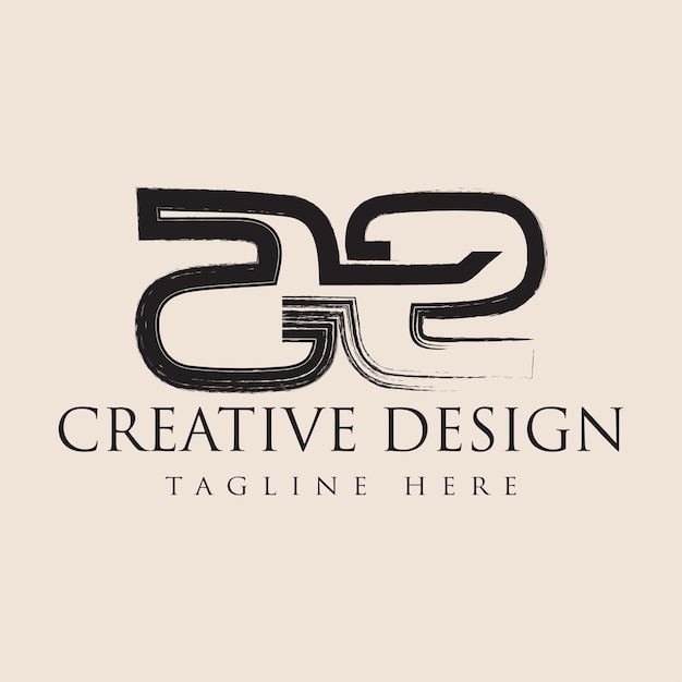 AE Brushed Letter Logo Design with Creative Brush Lettering Texture