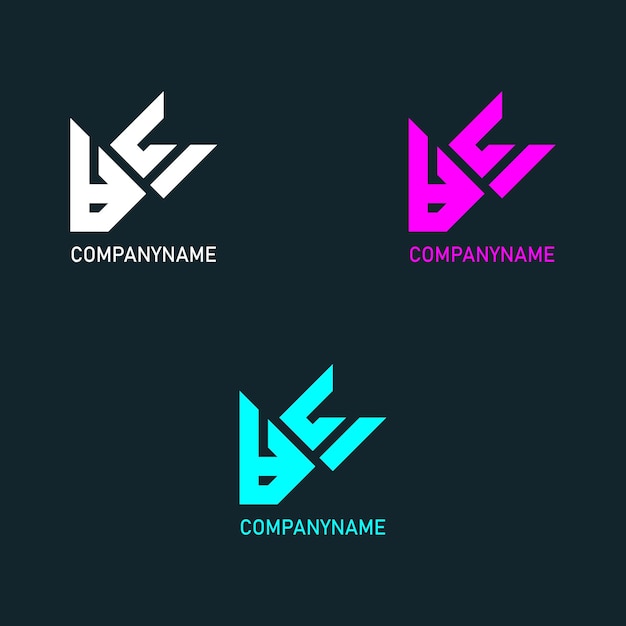 AE letter logo design with three deferent colors