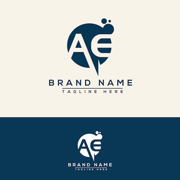 AE logo Design Template Vector Graphic Branding Element.