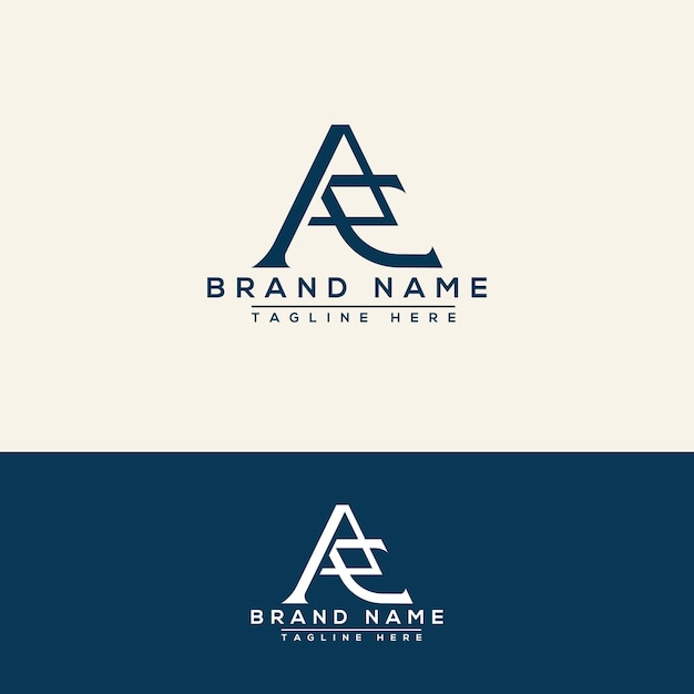 AE logo Design Template Vector Graphic Branding Element.