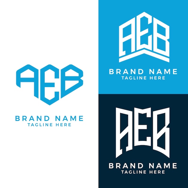 AEB letter logo. AEB Monogram logo design for entrepreneur and business.