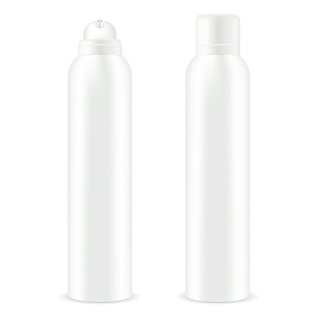 Aerosol spray metal bottle with lid. Deodorant