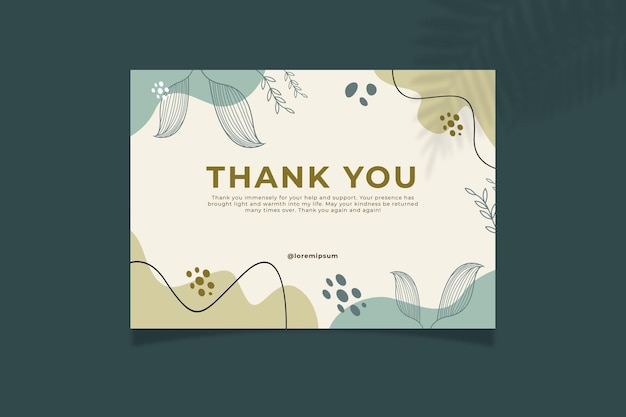 Vector aesthetic abstract thank you card 6