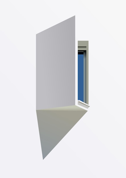 Vector aesthetic building window design illustration