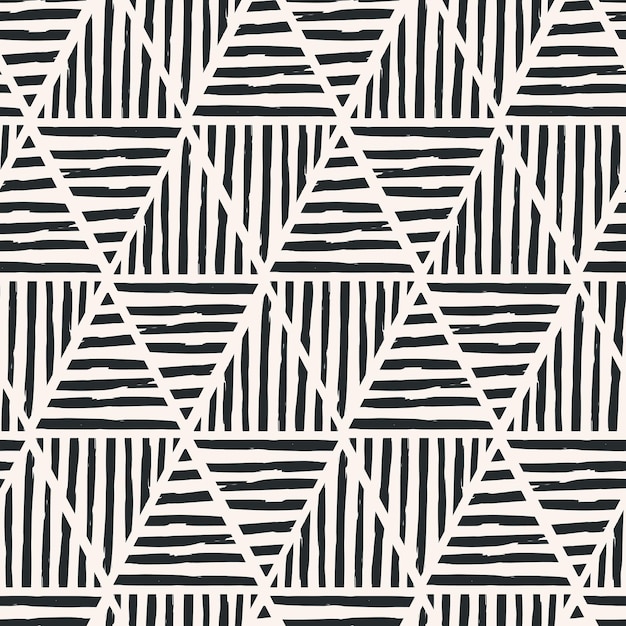 Aesthetic Contemporary printable seamless pattern with abstract Minimal line brush stroke shapes