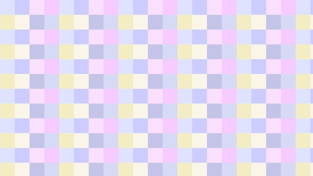 Aesthetic cute pastel blue pink and purple checkers gingham plaid multicolor checkerboard background illustration perfect for backdrop background wallpaper cover